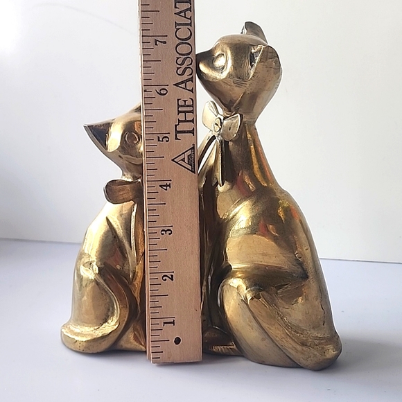 2 pieces of Brass Decorative Cats. - Picture 6 of 7